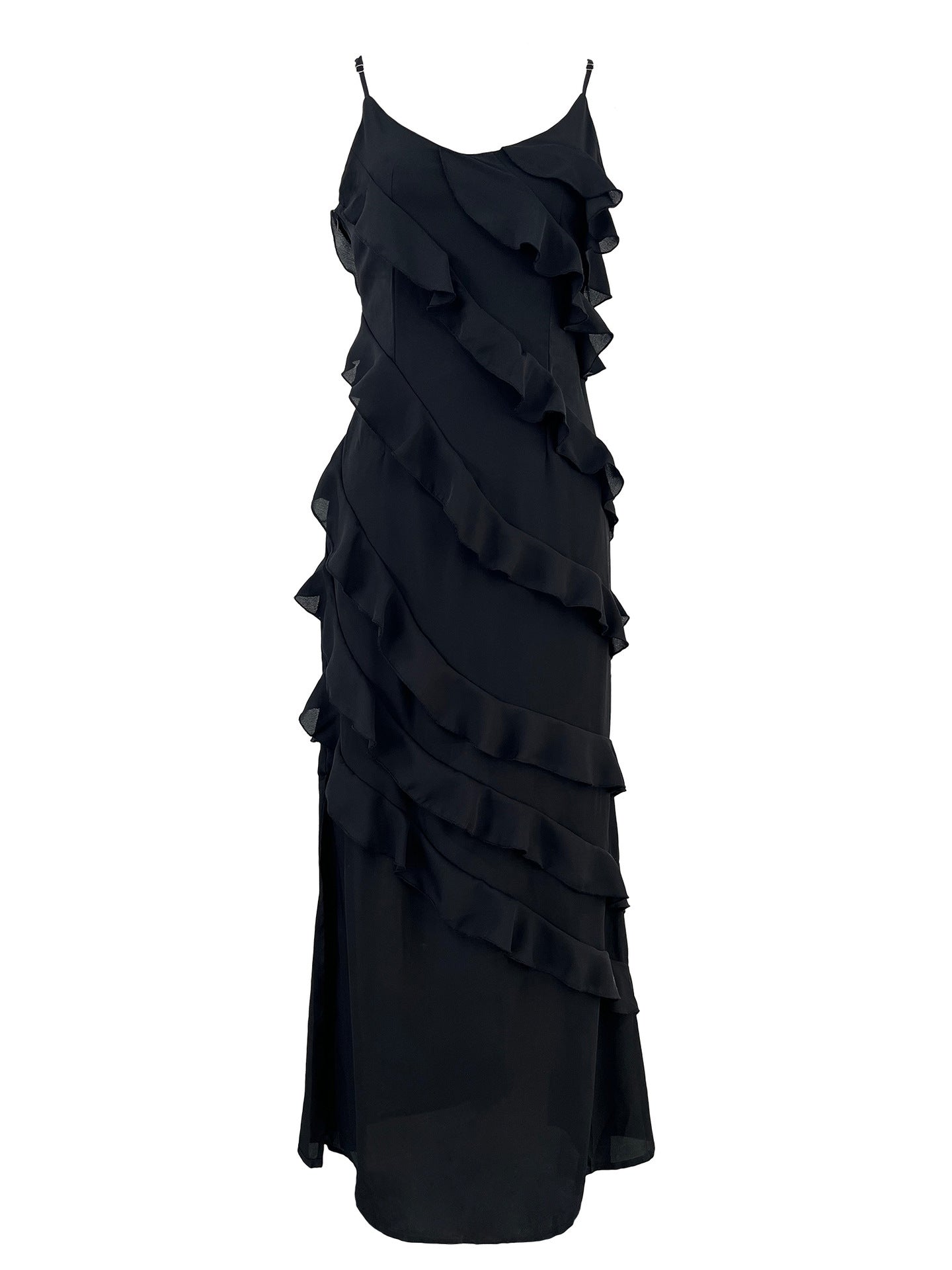 Robe longue en mousseline avec bretelles - KaoKao