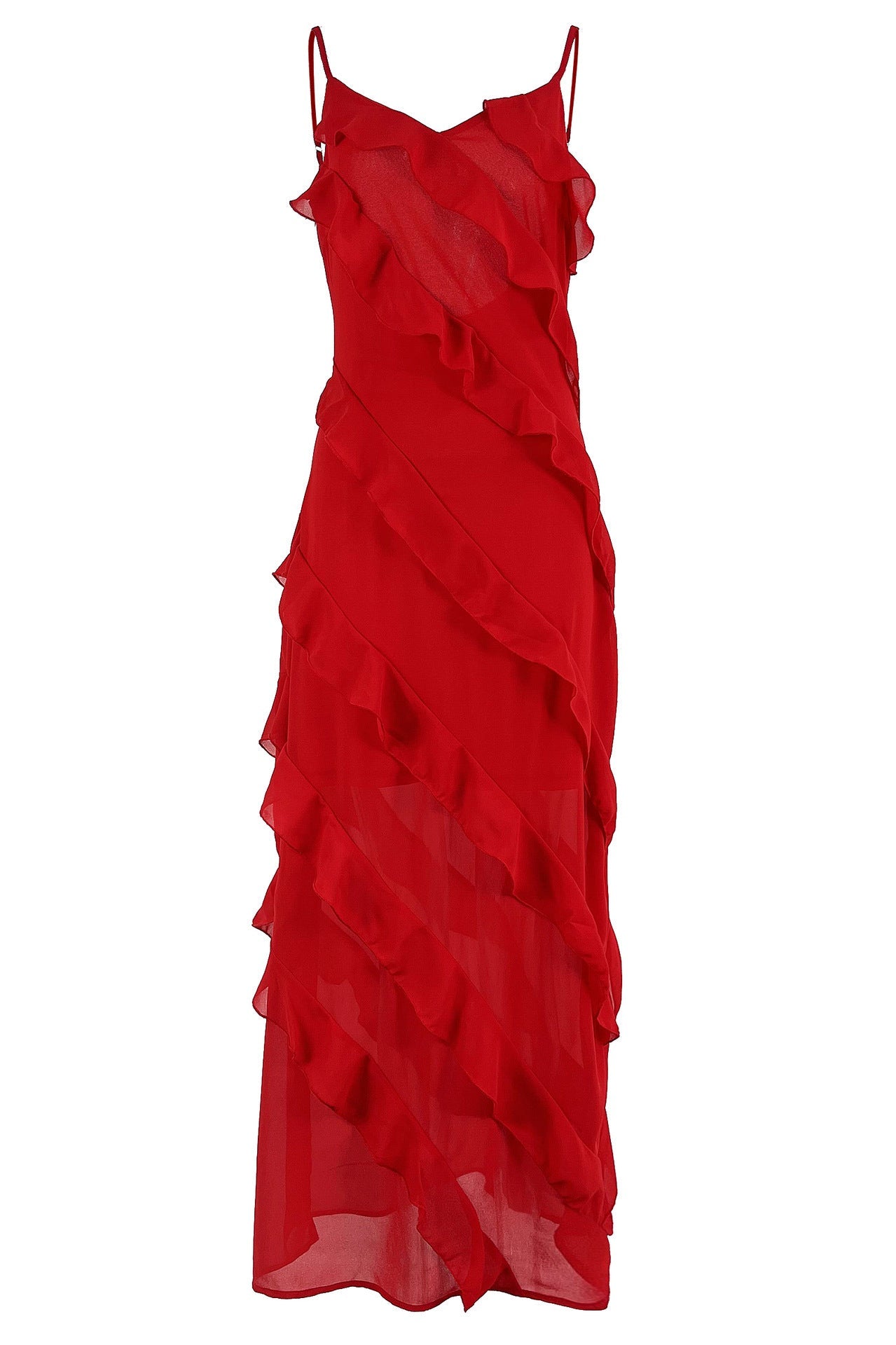 Robe longue en mousseline avec bretelles - KaoKao