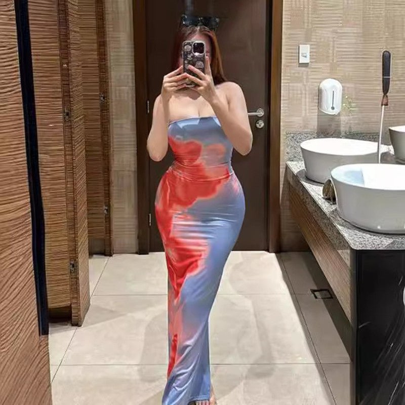 Robe longue fendue et moulante pour femme, tenue d'été sexy, idéale pour les fêtes ou la plage - KaoKao