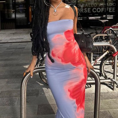Robe longue fendue et moulante pour femme, tenue d'été sexy, idéale pour les fêtes ou la plage - KaoKao