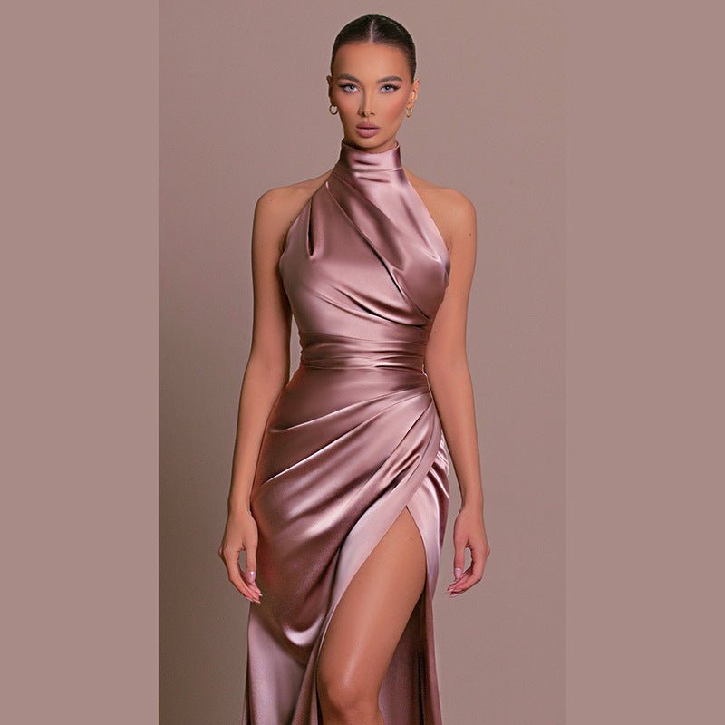 Robe longue gracieuse à col montant et sans manches, nouvelle collection d'automne - KaoKao
