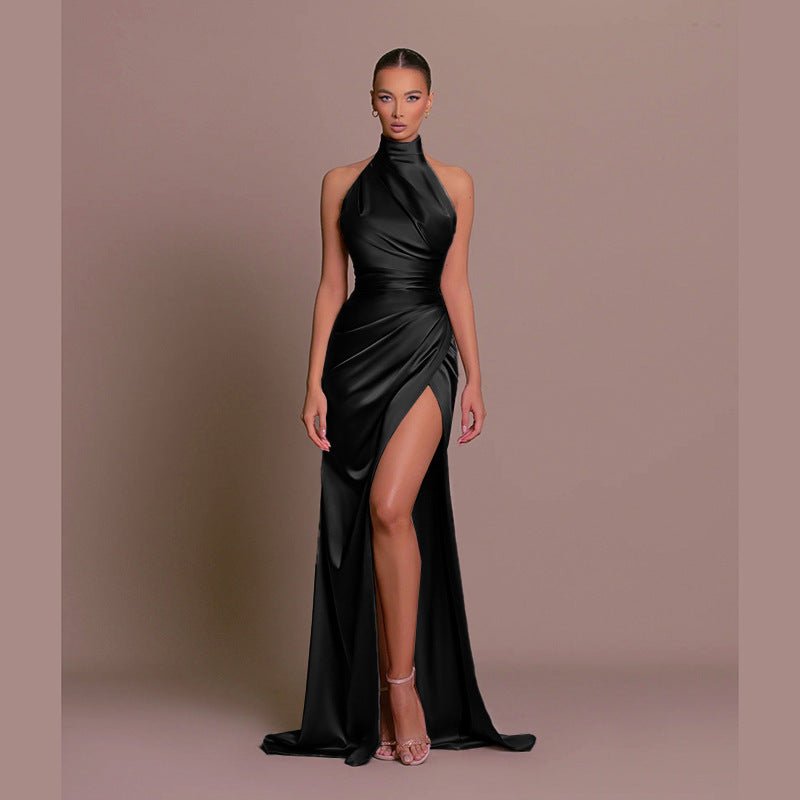 Robe longue gracieuse à col montant et sans manches, nouvelle collection d'automne - KaoKao