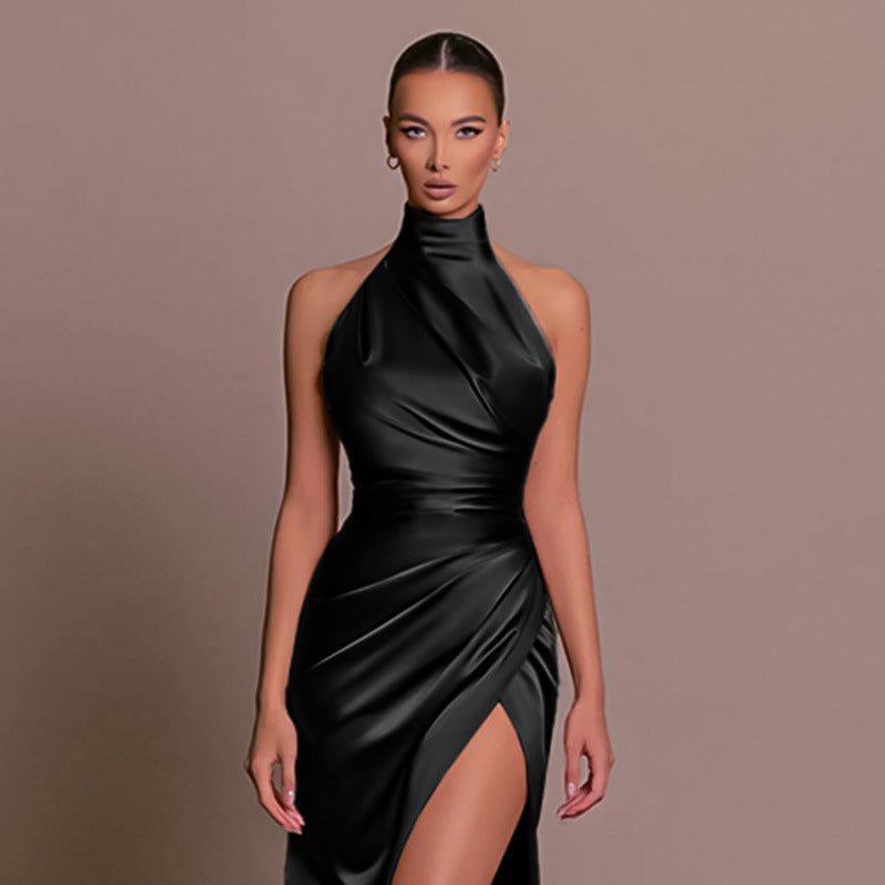 Robe longue gracieuse à col montant et sans manches, nouvelle collection d'automne - KaoKao