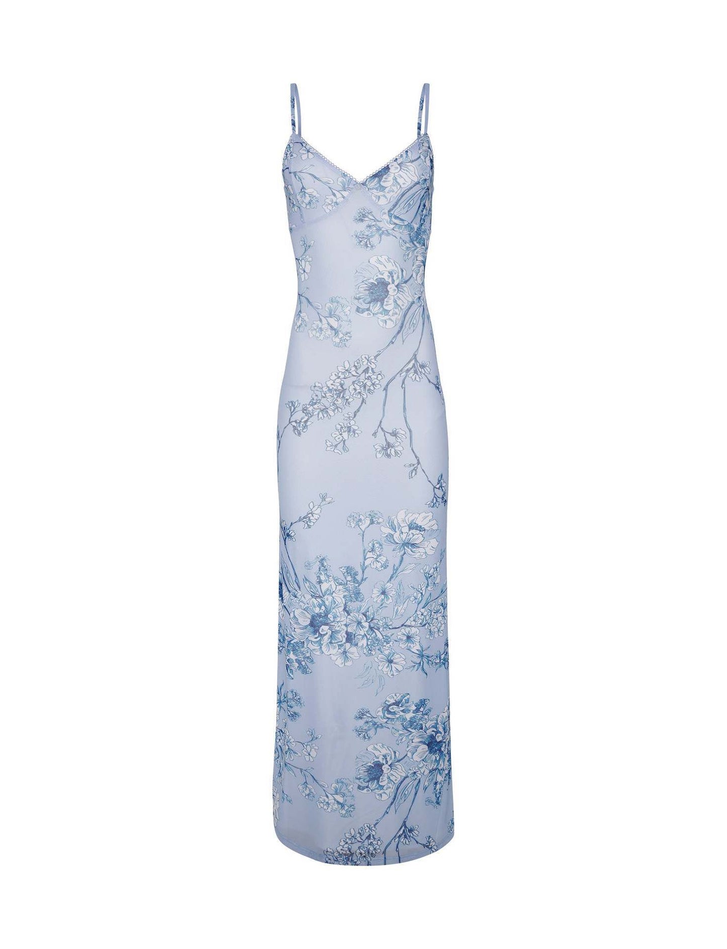 Robe nuisette à imprimé floral Y2K pour femme, jupe à bretelles d'été, robe longue de plage, vacances - KaoKao