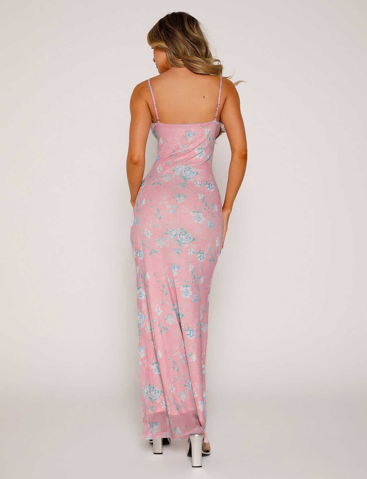 Robe nuisette à imprimé floral Y2K pour femme, jupe à bretelles d'été, robe longue de plage, vacances - KaoKao