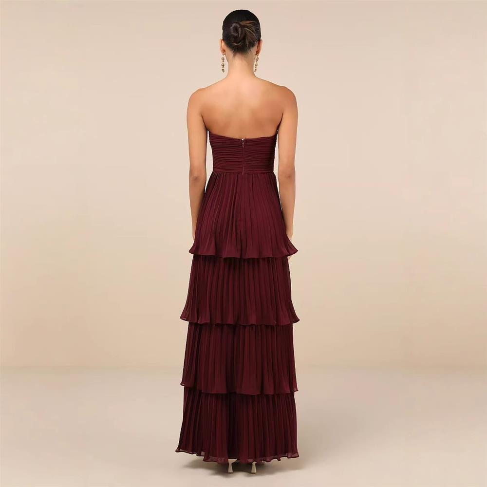 Robe tube plissée pour femme - KaoKao