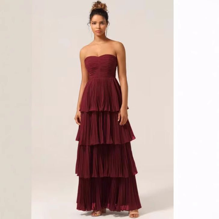 Robe tube plissée pour femme - KaoKao