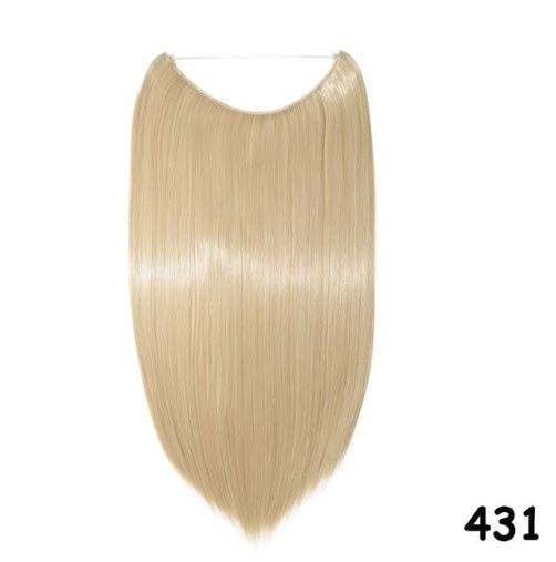 S - noilite 20 pouces Invisible Wire No Clips dans les extensions de cheveux Secret Fish Line Postiches soyeux raides synthétiques - KaoKao