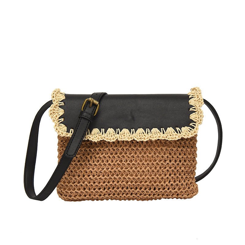 Sac à bandoulière de plage assorti en paille style Mori pour femme - KaoKao