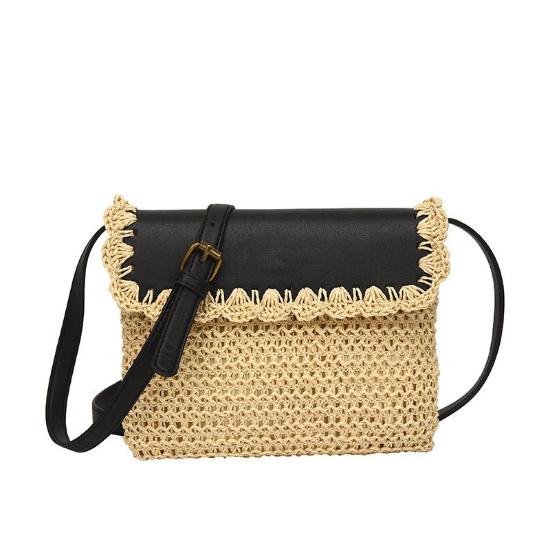 Sac à bandoulière de plage assorti en paille style Mori pour femme - KaoKao