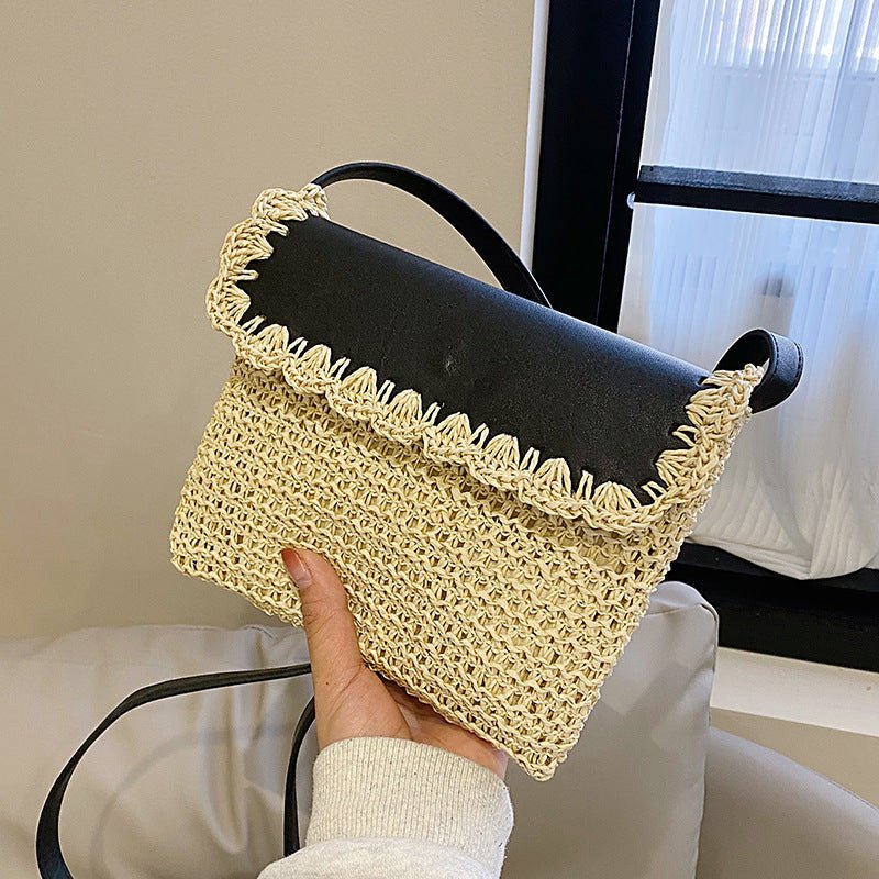 Sac à bandoulière de plage assorti en paille style Mori pour femme - KaoKao