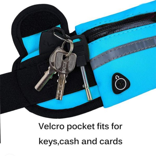 Sac banane de fitness avec poche, ceinture fine pour course à pied, jogging, randonnée, cyclisme, entraînement, sport, salle de sport - KaoKao
