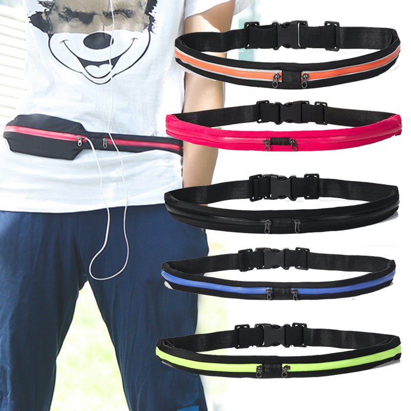 Sac banane de sport avec double poche et fermeture éclair fine pour téléphone - KaoKao