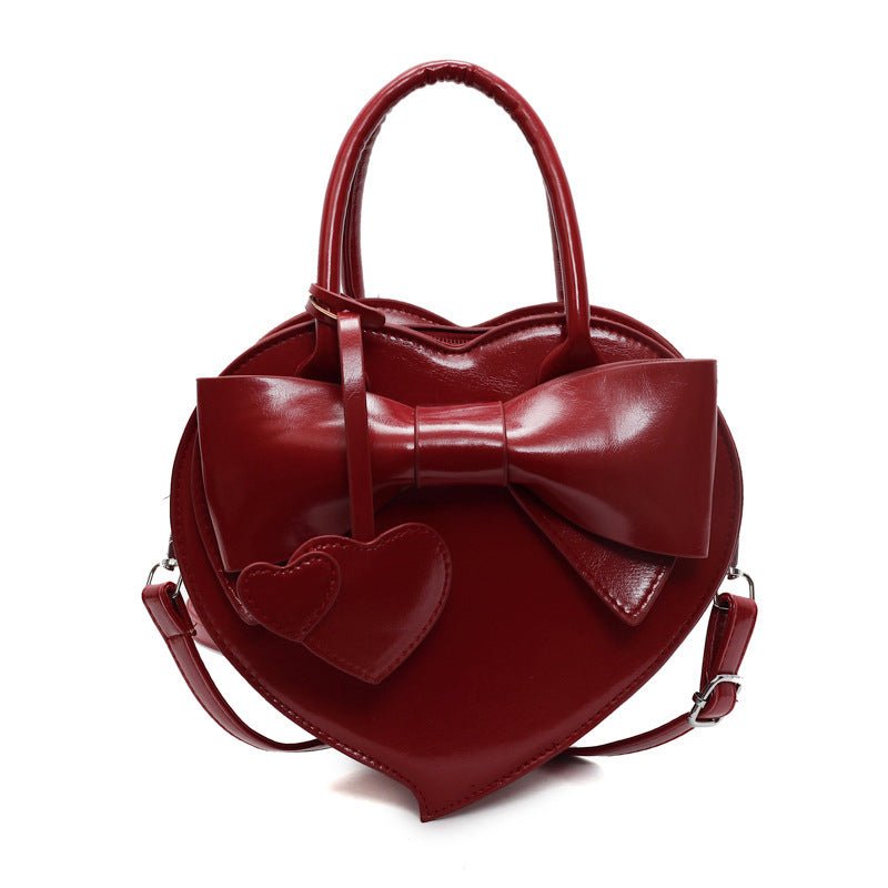 Sac messager à bandoulière tendance avec nœud en forme de cœur - KaoKao