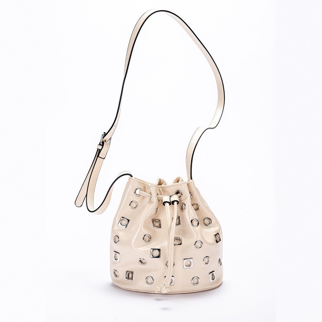 Sac seau à rivets en daim Sac à bandoulière creux - KaoKao