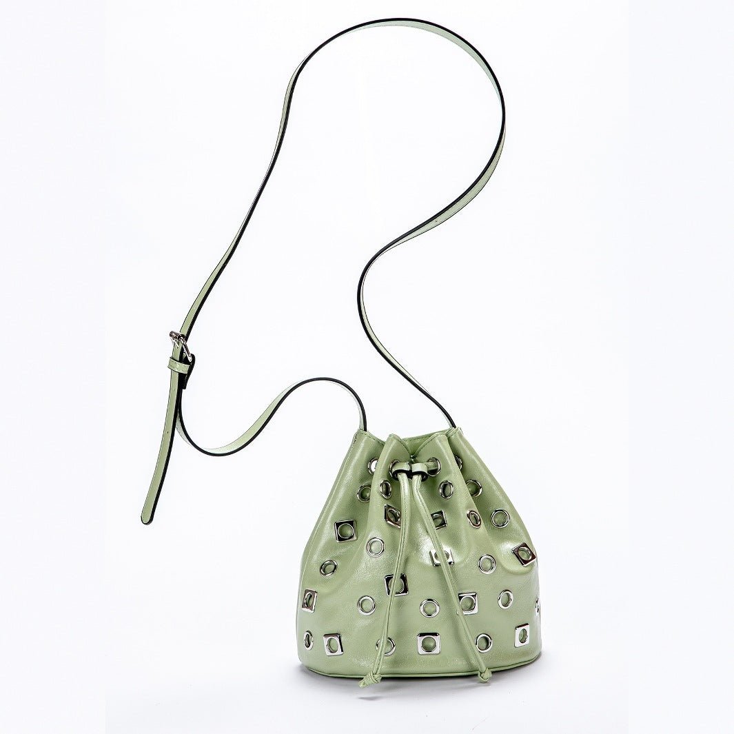 Sac seau à rivets en daim Sac à bandoulière creux - KaoKao