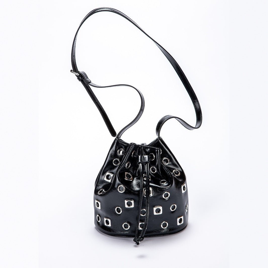 Sac seau à rivets en daim Sac à bandoulière creux - KaoKao