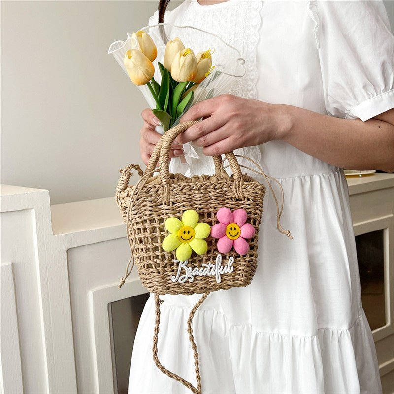 Sac tissé d'été, sac de plage creux polyvalent à bandoulière - KaoKao