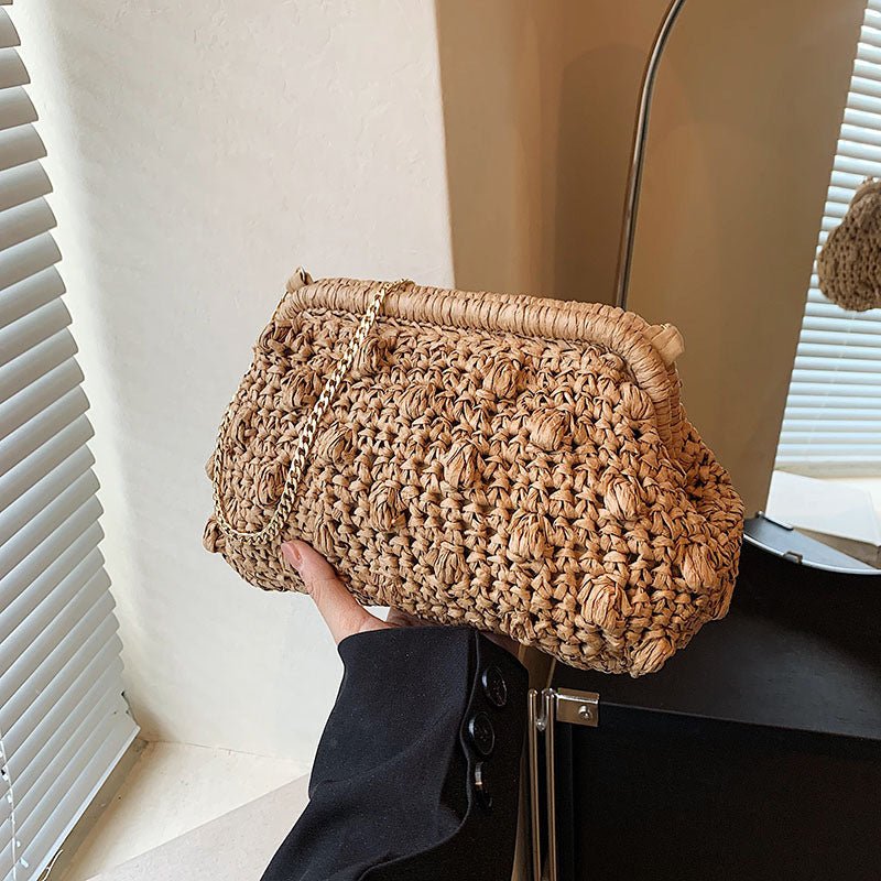 Sac tissé tendance à une épaule, sac de plage ajouré - KaoKao