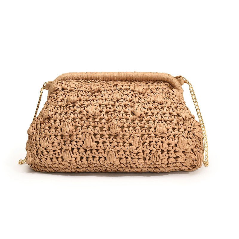 Sac tissé tendance à une épaule, sac de plage ajouré - KaoKao