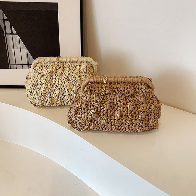 Sac tissé tendance à une épaule, sac de plage ajouré - KaoKao