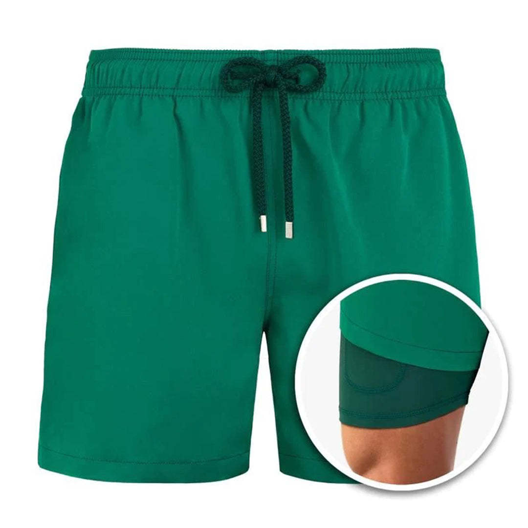 Shorts européens et américains Pantalons de plage pour hommes Pantalons de sport Shorts doubles imprimés - KaoKao
