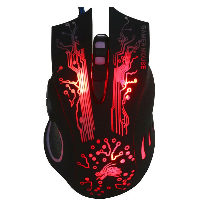 Souris de jeu filaire 5500 DPI 7 couleurs LED rétroéclairage souris optique Gamer USB 7 boutons PC Gamer ordinateur portable souris de bureau - KaoKao
