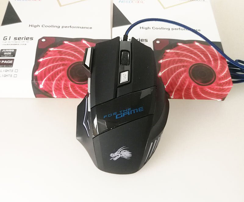 Souris de jeu filaire 5500 DPI 7 couleurs LED rétroéclairage souris optique Gamer USB 7 boutons PC Gamer ordinateur portable souris de bureau - KaoKao