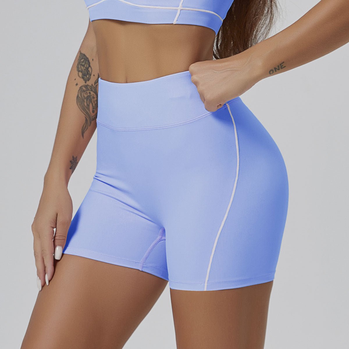Soutien - gorge de sport à haute élasticité et couleur contrastée, sensation chair, bretelles, combinaison de yoga et de fitness - KaoKao