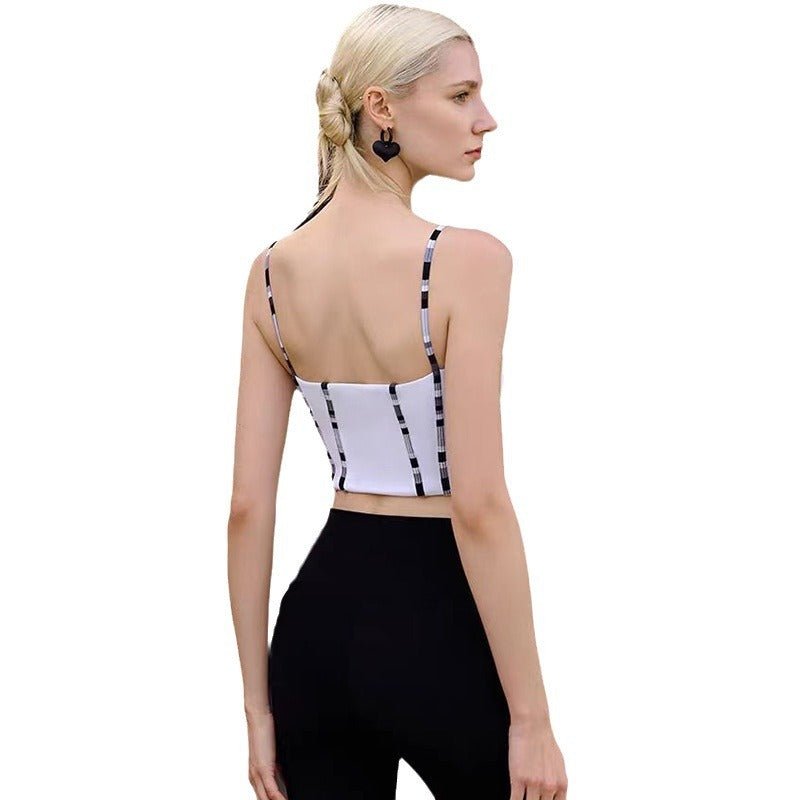 Soutien - gorge d'exercice à coutures colorées, sensation chair, vêtements de yoga - KaoKao