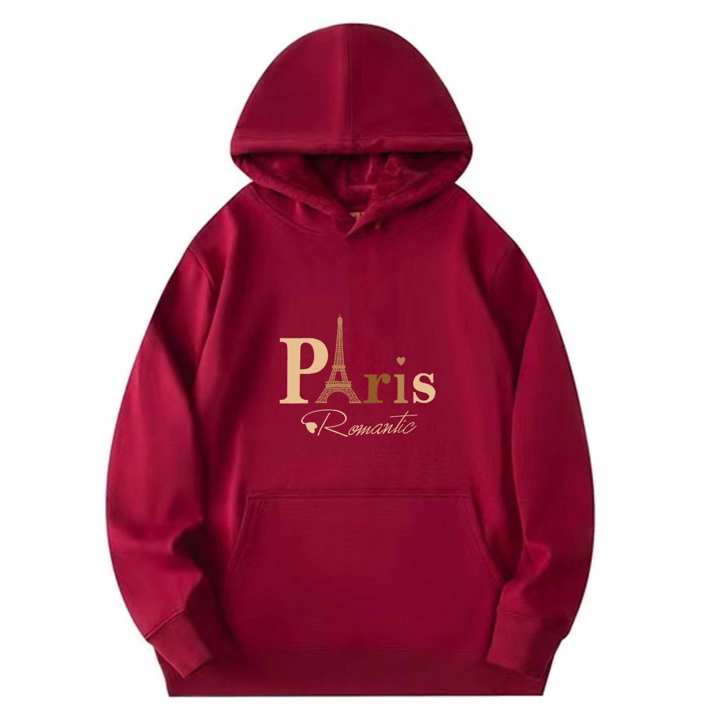 Sweat à capuche imprimé lettre pour couple - KaoKao