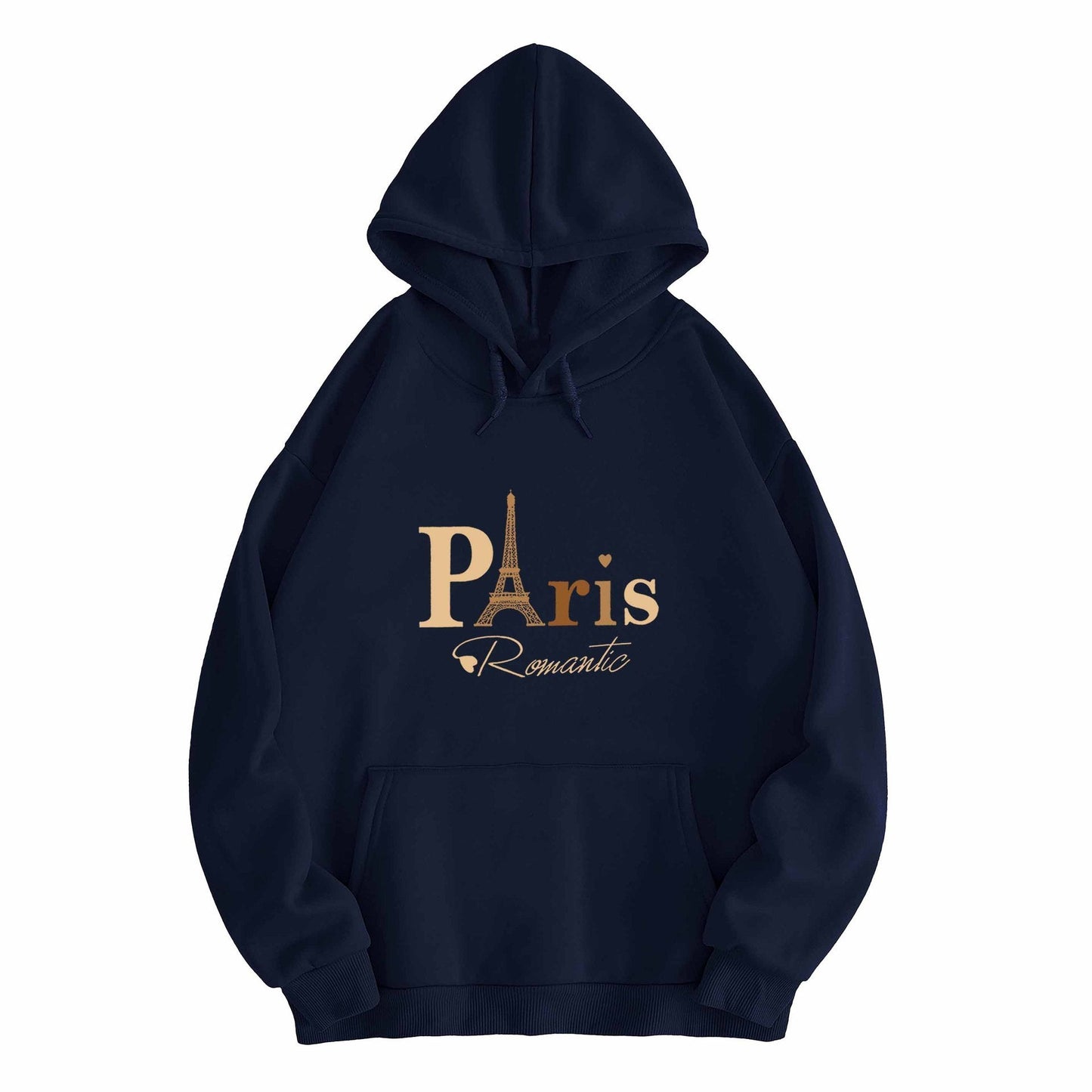 Sweat à capuche imprimé lettre pour couple - KaoKao