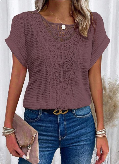 T-shirt d'été à manches courtes pour femme - KaoKao
