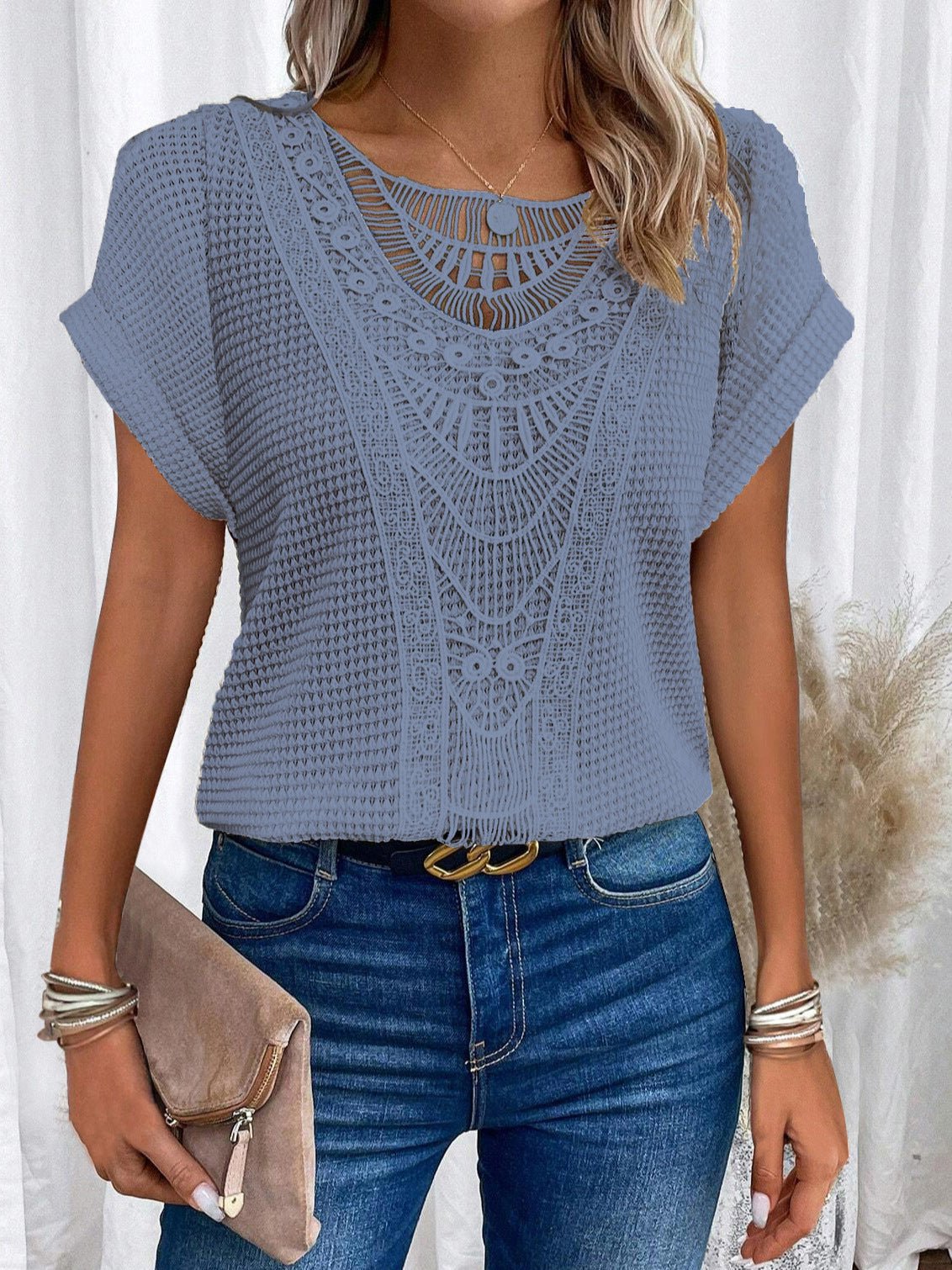 T-shirt d'été à manches courtes pour femme - KaoKao
