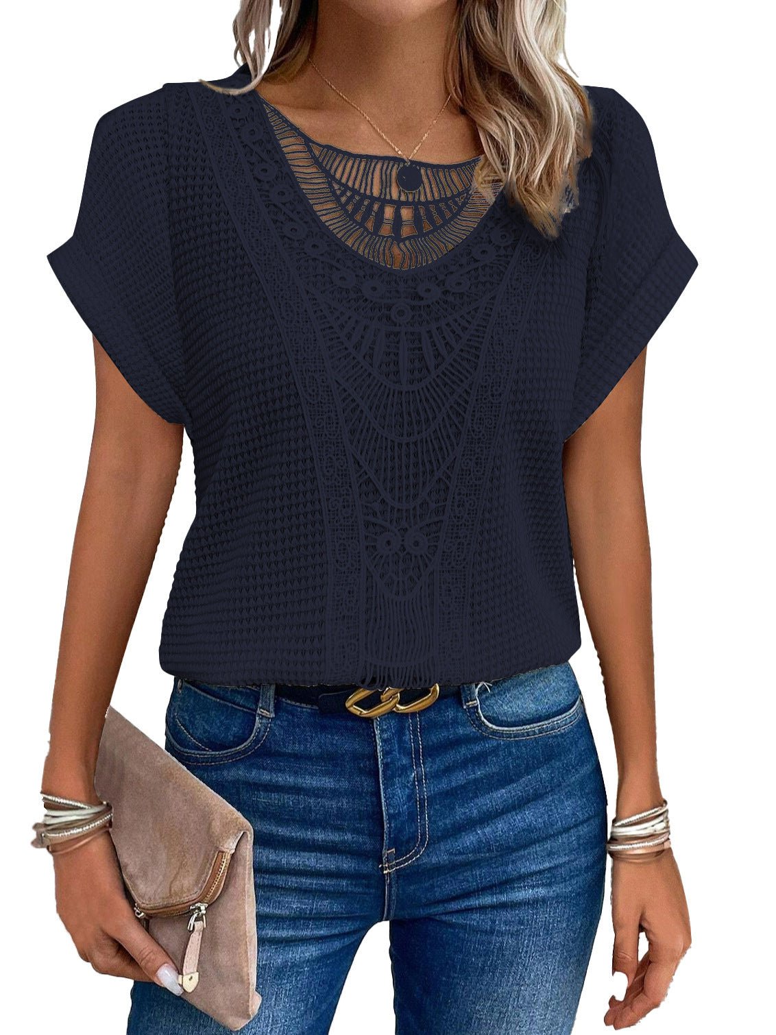 T-shirt d'été à manches courtes pour femme - KaoKao