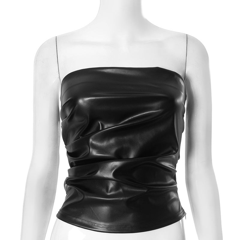 Vêtements de mode pour femmes Débardeur en cuir - KaoKao