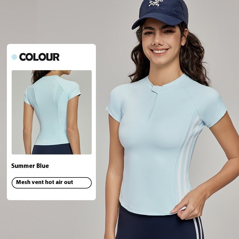 Vêtements de yoga à manches courtes, haut d'été de haute qualité, coupe slim - KaoKao