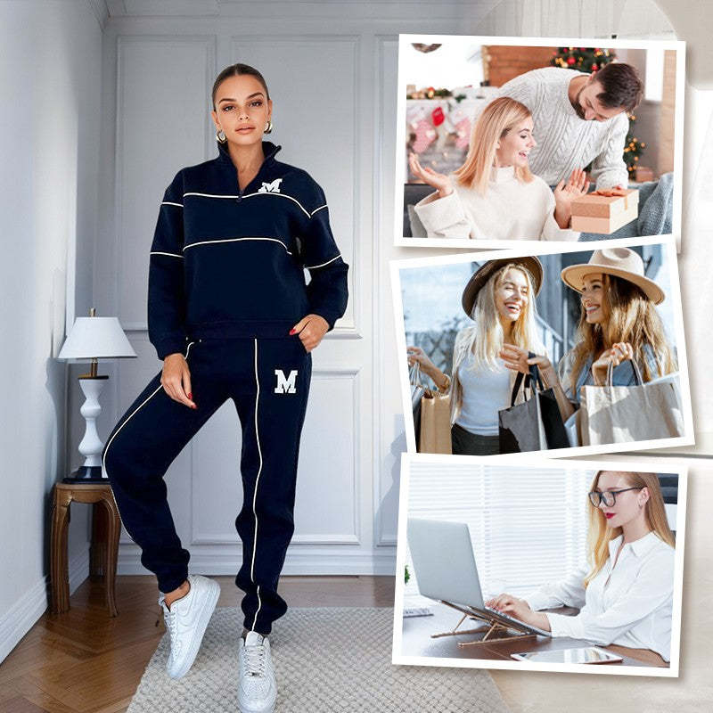 Ensembles de vêtements pour femmes en 2 pièces, sweat-shirt à capuche sans capuche, ensembles de survêtement, sweat-shirt ample, pantalons de mode avec poches.