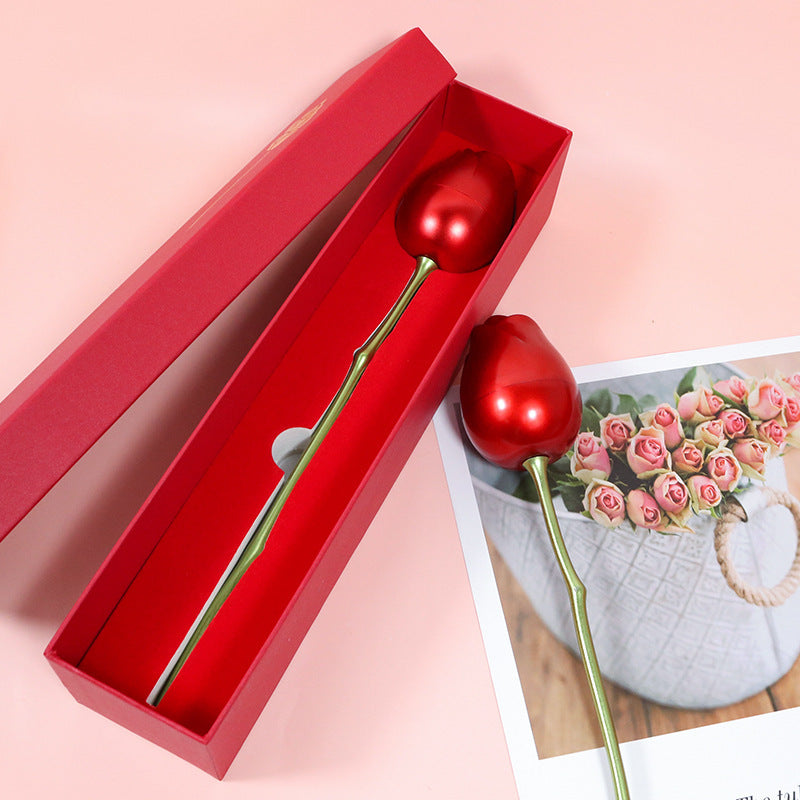 Coffret cadeau de roses simples confessions de la Saint-Valentin