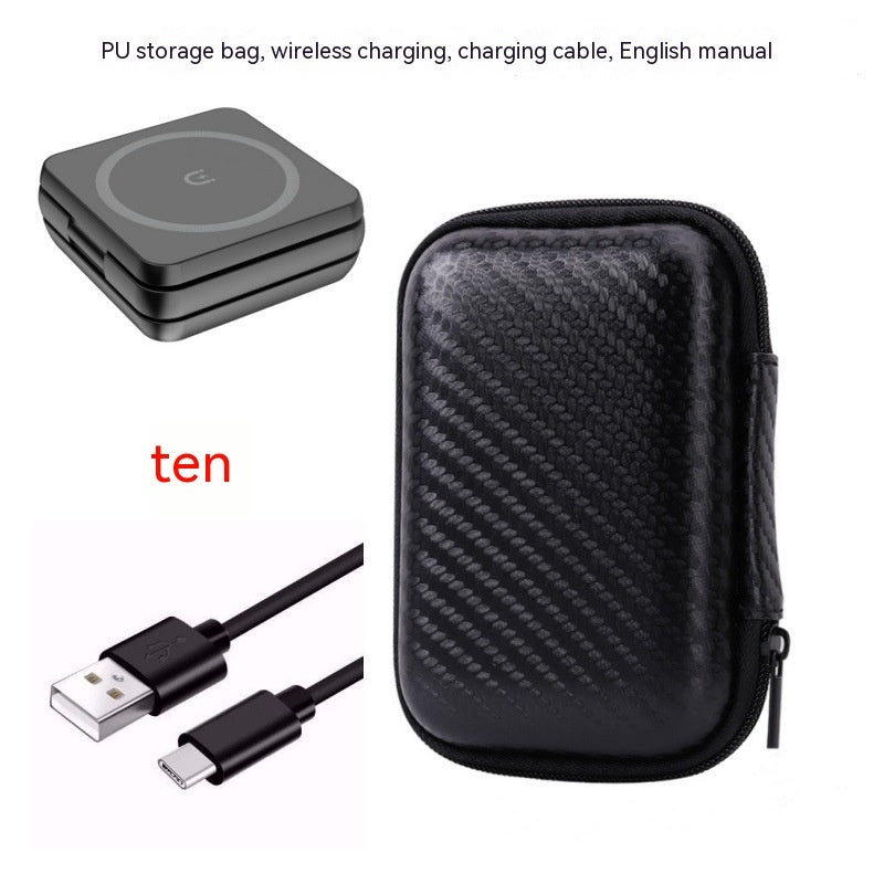 Chargeur sans fil trois-en-un pliable à aspiration magnétique portable