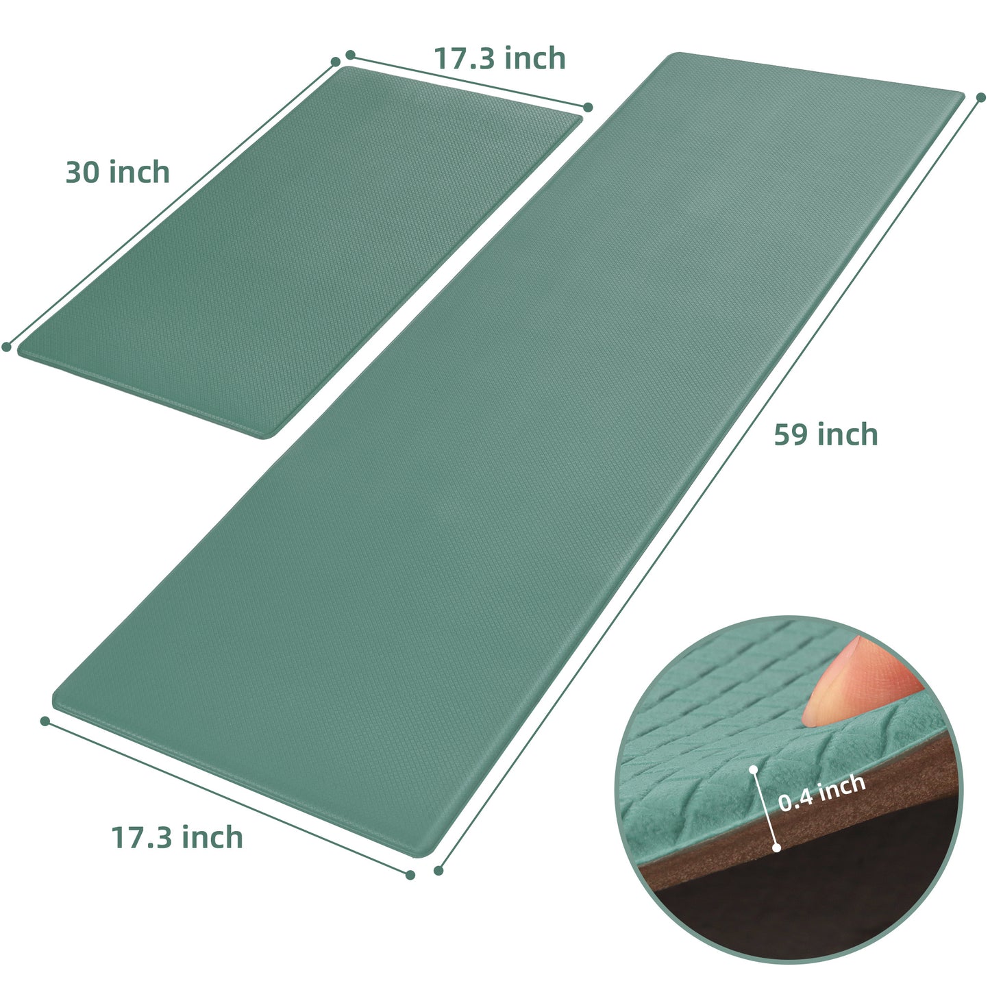 Tapis de sol de cuisine ensemble de deux pièces antidérapant, imperméable et facile à nettoyer pour la maison, la cuisine.