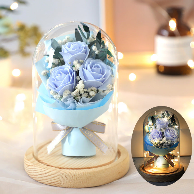 Bouquet de verre avec couvercle Cadeau de Noël