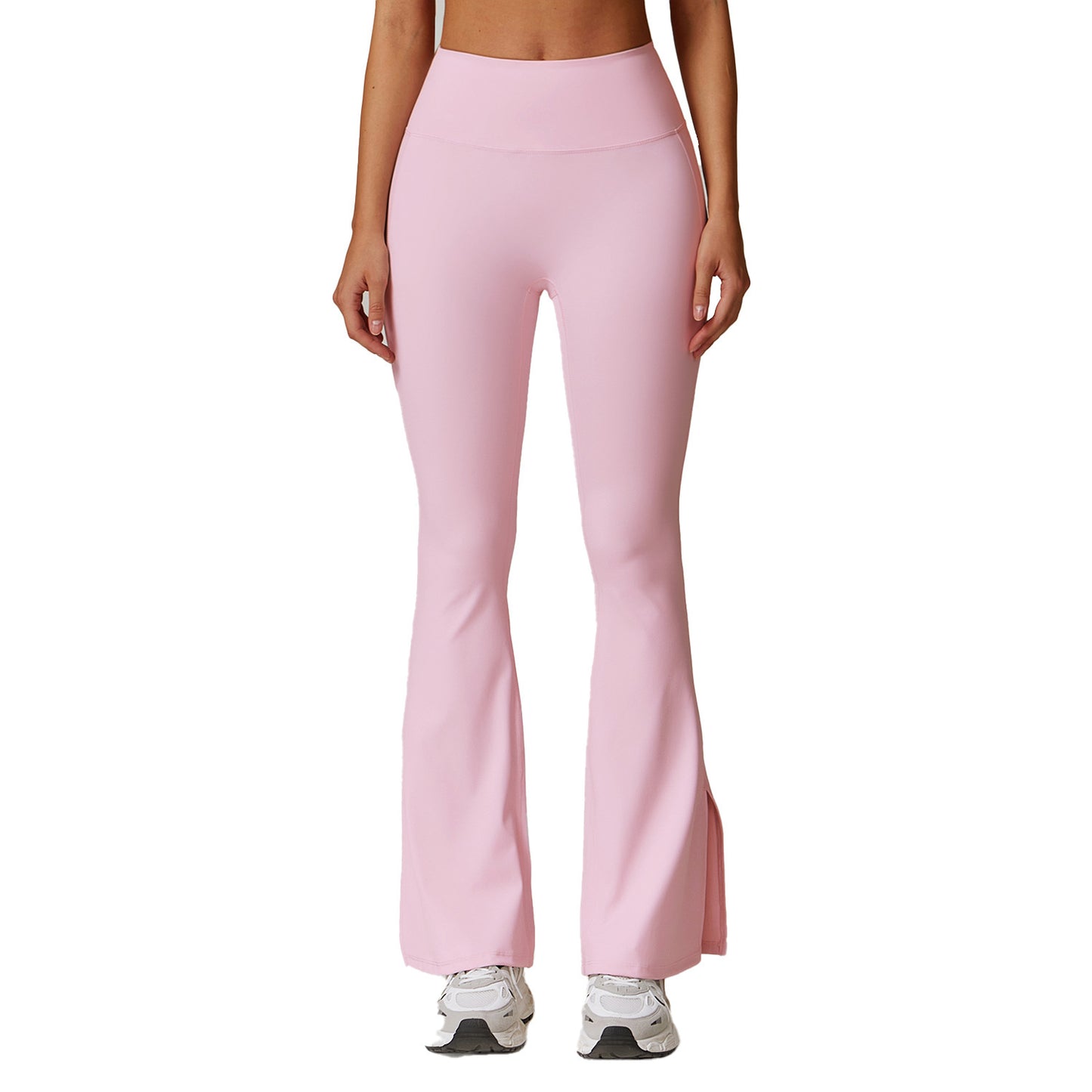 Pantalon de yoga skinny pêche à taille haute, pantalon de course à pied, pantalon de sport à pattes d'éléphant