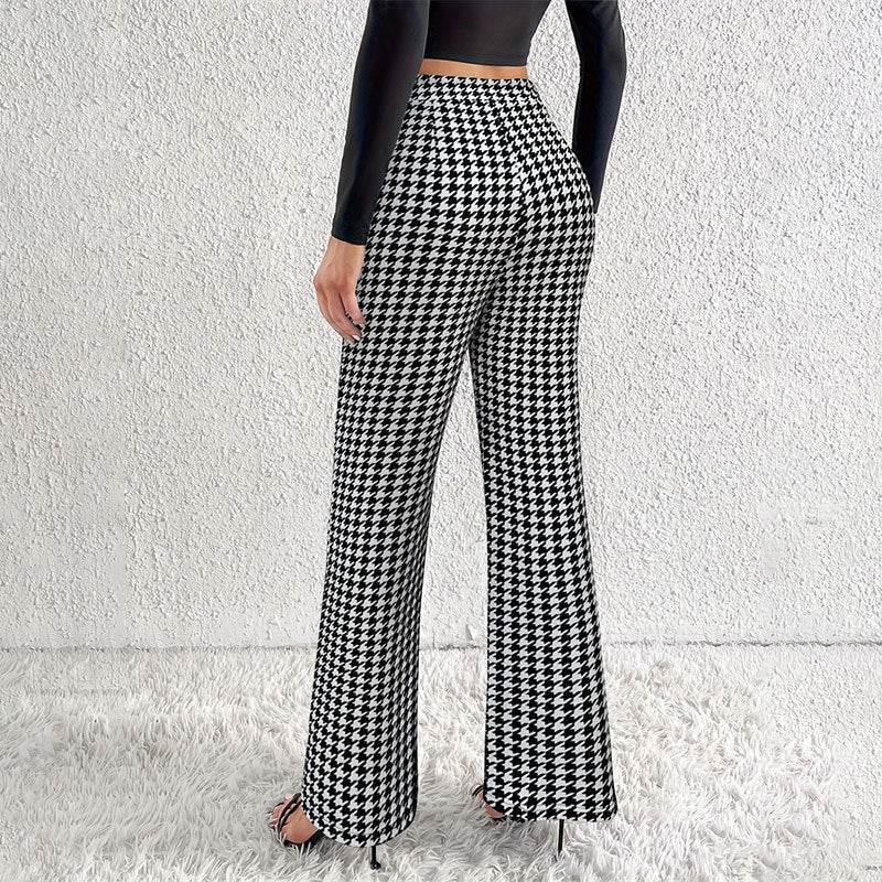 fausse poche fermeture décoration pantalon large droit pantalon