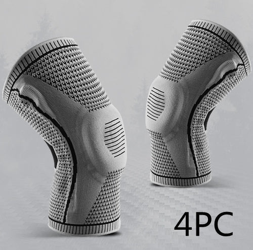 Genouillères pour le sport, protection de la patella en silicone à ressort.