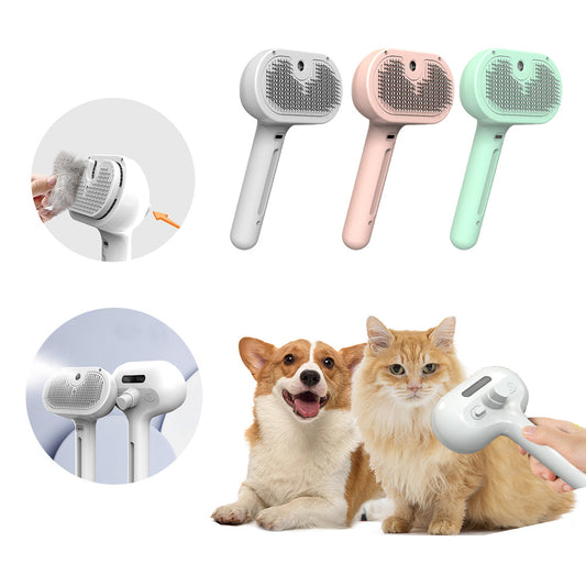 Brosse auto-nettoyante pour enlever les poils d'animaux, outil de toilettage pour chiens, peigne de démêlage avec humidificateur intégré, produits pour animaux de compagnie.