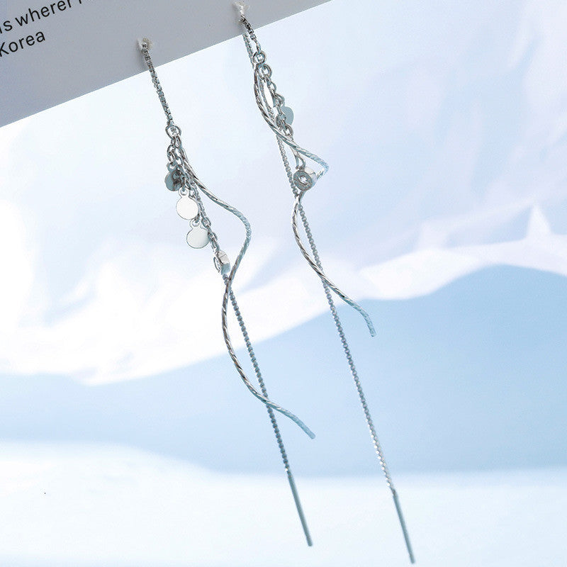 Boucles d'oreilles pendantes à franges de mode féminine