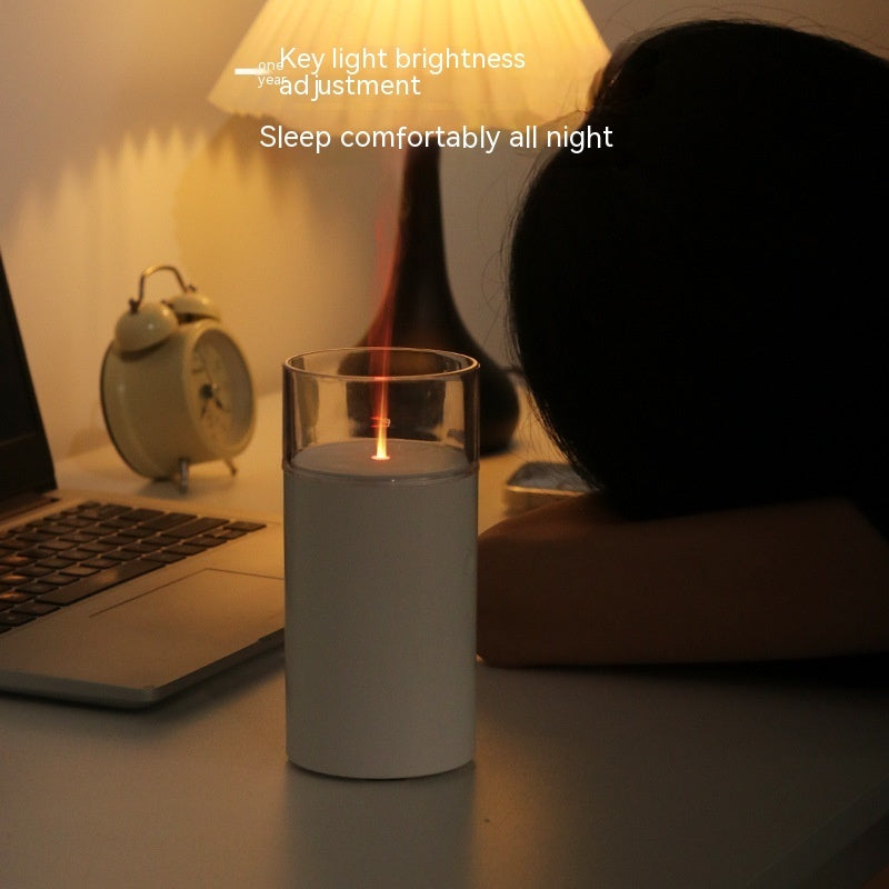 Diffuseur d'arôme humidificateur à flamme colorée à la lumière des bougies