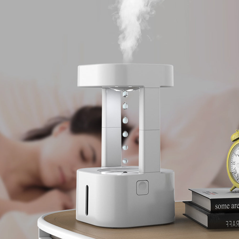 Creative anti-gravity water humidifier with mist spray for air conditioning, quiet, suitable for bedroom and office, with 580ML water tank.