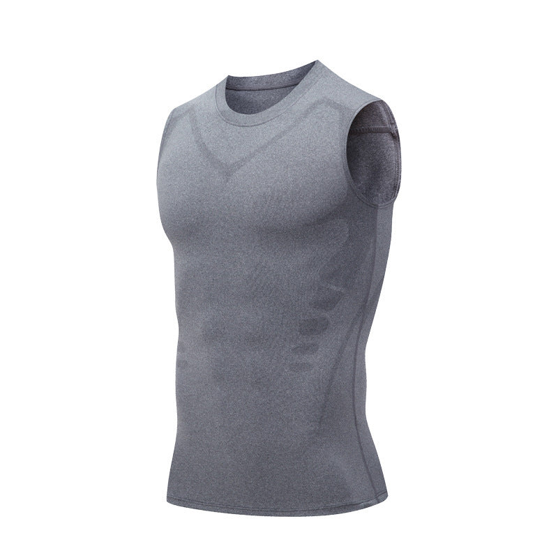 Gilet d'exercice pour hommes, séchage rapide, respirant, coupe ajustée, extensible